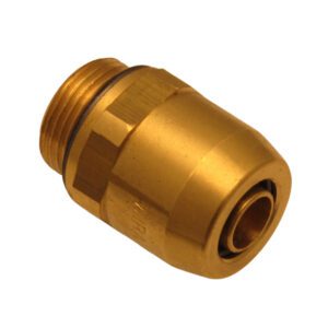 Brass Straight Stud Adaptor M22 x 1.5 x Tube 15 x 1.5mm