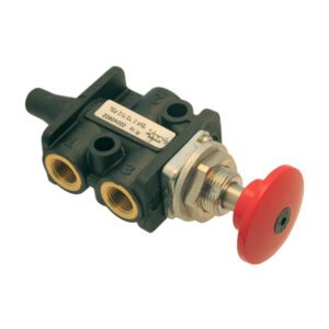 3/2 Button Spring Valve (Red) 03040602