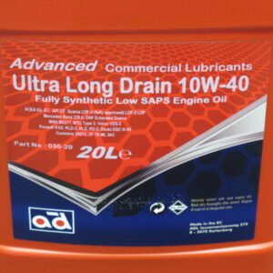 Engine Oil Ultra Long Drain – Low SAPS 10W40 20L