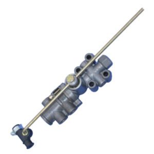 Levelling valve aluminium, type 1.3, ports: M12x1.5 & M16x1.5, c/w height limitation