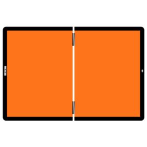 Marker Board Hazard ADR Plate Vertical Folding, With Clip, 400 x 300mm, Aluminium
