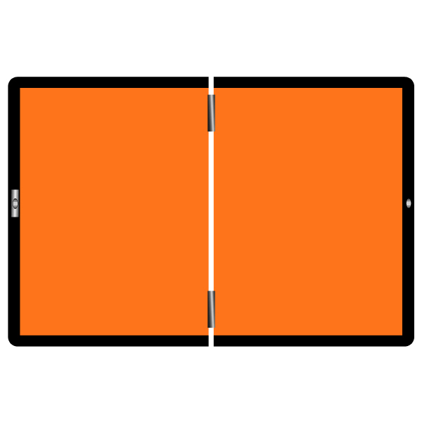Marker Board Hazard ADR Plate Vertical Folding, With Clip, 400 x 300mm, Aluminium