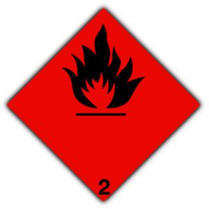 Marker Board ADR Hazard Diamond Class 2 Alloy 250 x 250mm