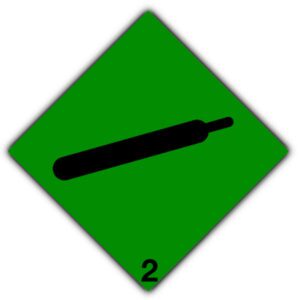 Marker Board ADR Hazard Diamond Class 2 Alloy 300 x 300mm