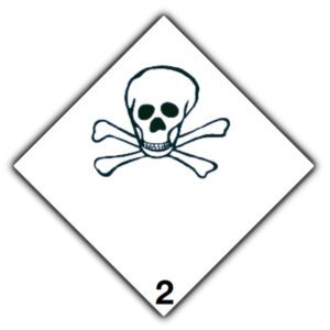 Marker Board ADR Hazard Diamond Class 2 Alloy 300 x 300mm