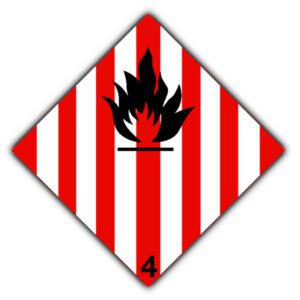 Marker Board ADR Hazard Diamond Class 4.1 Alloy 300 x 300mm