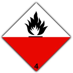 Marker Board ADR Hazard Diamond Class 4.2 Alloy 300 x 300mm