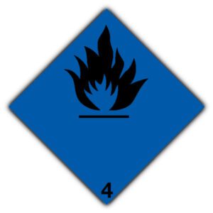 Marker Board ADR Hazard Diamond Class 4.3 Alloy 300 x 300mm