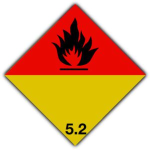 Marker Board ADR Hazard Diamond Class 5.2 Alloy 300 x 300mm