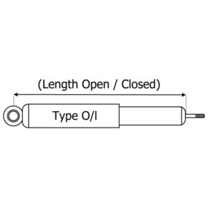 Shock Absorbers – Open 721mm Closed 431mm