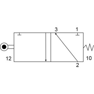 3/2 Roller Lever Spring Valve 03041102