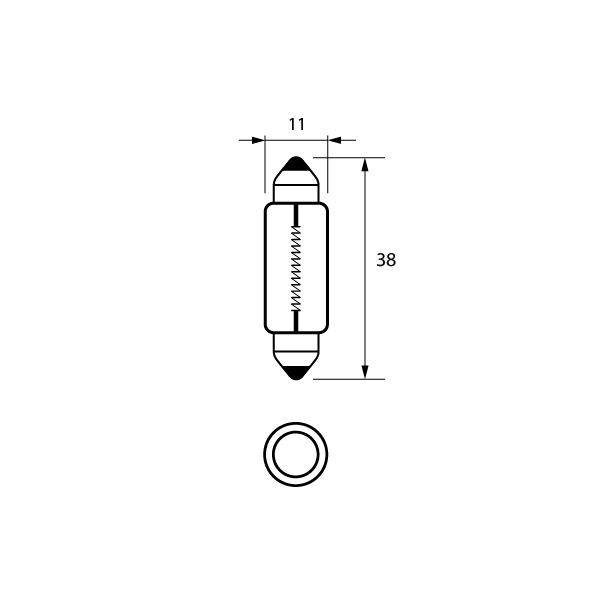 242 24V 5W FESTOON 11x38mm Pack Qty 1