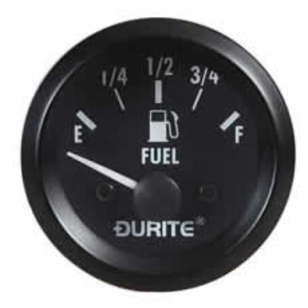 24V Illuminated Fuel Gauge with Sender - 52mm Pack Qty 1