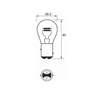 334 24V 21/5W BAY15D Pack Qty 1