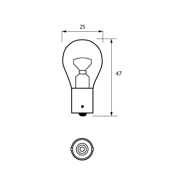 382 12V 21W BA15S Pack Qty 1