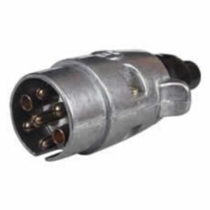 7 Pin Metal Caravan Plug – 12V ISO 3732 Pack Qty 1