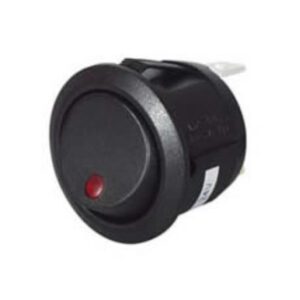 Blue LED On/Off Round Rocker Switch – 12/24V Pack Qty 1