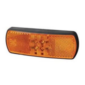 Amber LED Side Marker & Reflex Reflector Lamp with Leads – 12/24V Pack Qty 1