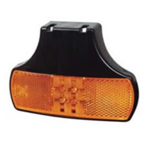 Amber LED Side Marker & Reflex Reflector Lamp with Bracket and Leads – 12/24V Pack Qty 1