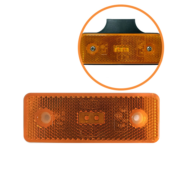 Amber Side LED Marker Lamp - 12/24V Pack Qty 1