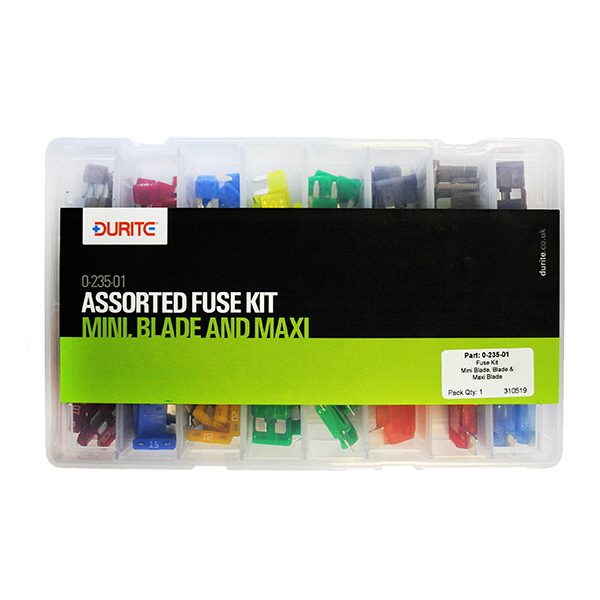 Assorted Mini, Blade and Maxi Fuse Kit Pack Qty 1