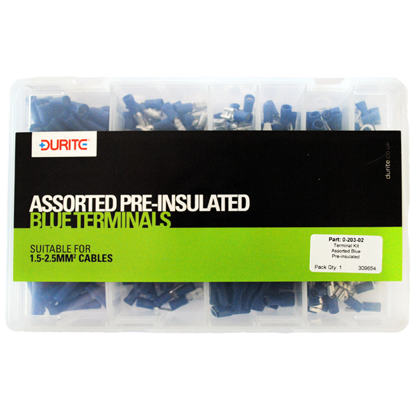Assorted Pre-insulated Blue Terminals Pack Qty 1