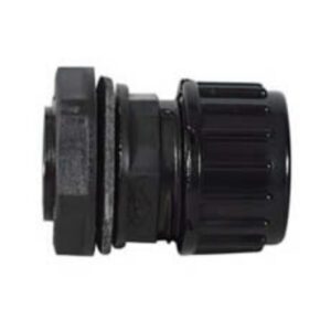 Black Nylon Sealed Connection Gland for Unsplit Tubing – 7.5NW Pack Qty 1