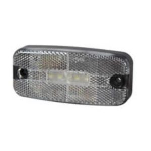 Clear LED Rectangular Front Marker Lamp 12/24V Pack Qty 1