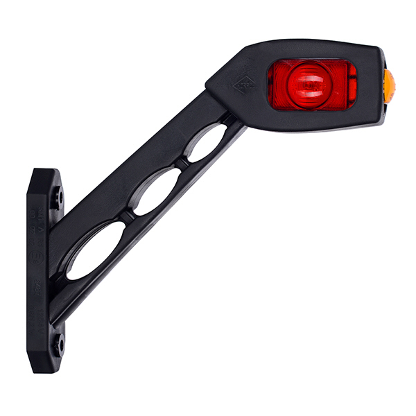 LH Red/White/Amber LED Long Oblique Outline Marker Lamp - 12/24V Pack Qty 1