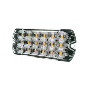R10 R65 High Intensity 18 Amber LED Warning Light (19 Flash Patterns) – 12/24V Pack Qty 1