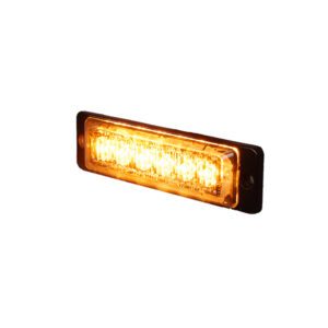 R65 Slimline High Intensity 6 Amber LED Warning Light (20 flash patterns) Pack Qty 1