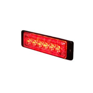 R65 Slimline High Intensity 6 Red LED Warning Light (20 flash patterns) Pack Qty 1