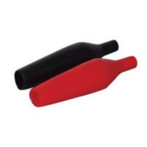 Red/Black PVC Crocodile Clip Insulating Sleeves Pack Qty 10
