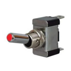 Red LED On/Off Toggle Switch with Metal Lever- 12/24V Pack Qty 1