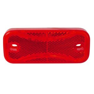 Red LED Rear Marker Lamp With Reflex Reflector And Flying Leads – 12/24V Pack Qty 1