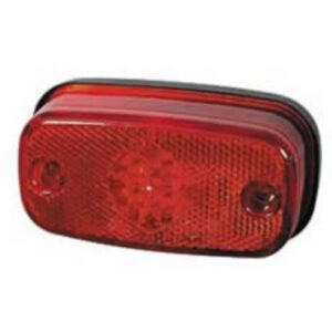 Red LED Rear Marker Lamp with Reflex Reflector and Screw Cable Connections – 24V Pack Qty 1
