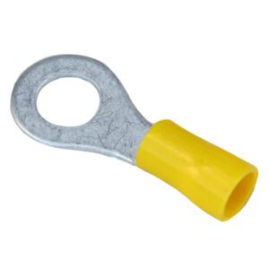 Yellow Pre-Insulated Ring Terminals – 5.30mm Pack Qty 50
