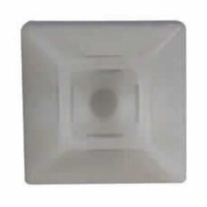 White Adhesive Fixing Base for 5mm Cable Ties – 28 x 28mm Pack Qty 25