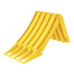 Foldable Wheel Chock Yellow Plastic