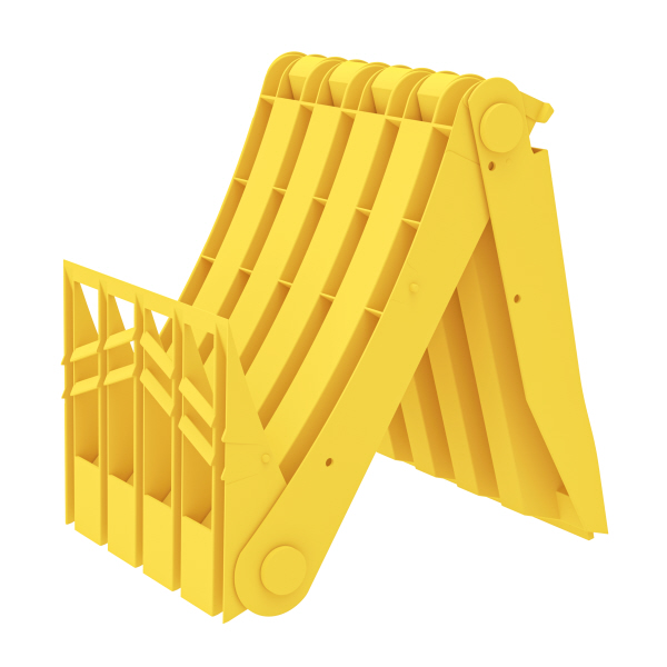 Foldable Wheel Chock Yellow Plastic - Image 3