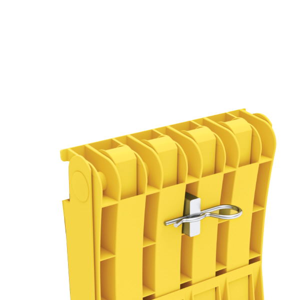 Foldable Wheel Chock Yellow Plastic - Image 4