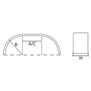 Mini Tandem Thermoplastic Mudguard AC725mm