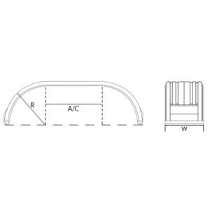 Tri/Tandem Mudguards 3 Part Sectional