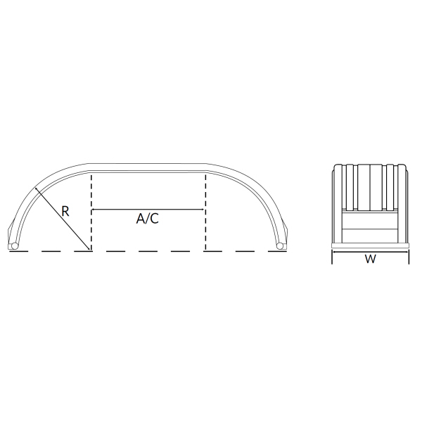 Tri/Tandem Mudguards 3 Part Sectional - Image 2
