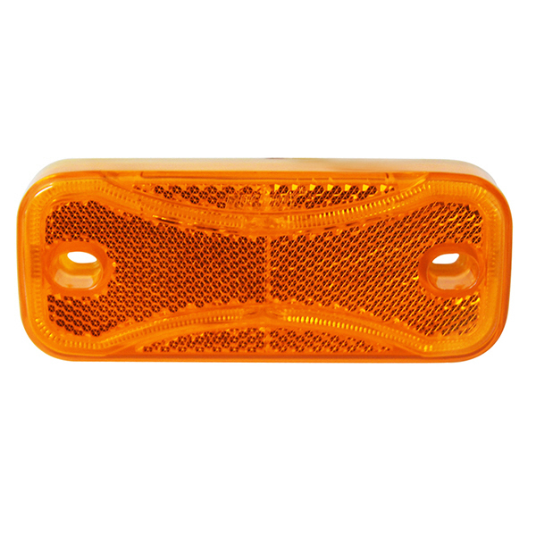 Amber LED Side Marker With Reflex Reflector And Flying Leads - 12/24V Pack Qty 1