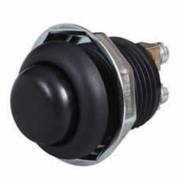 Black Momentary On Push Switch - 12.5A at 12V Pack Qty 1