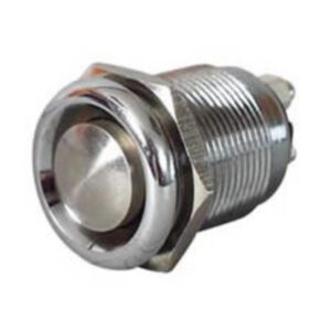 Metal Momentary On Push Switch – 6A at 12V Pack Qty 1