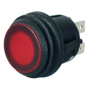 Red LED On/Off Round Rocker Switch – 12V Pack Qty 1