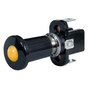 Amber LED Iluminated Push/Pull Switch – 12V Pack Qty 1