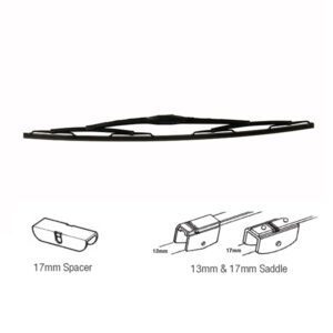 Heavy-Duty 22″ 550mm Wiper Blade – Bolt & Spacer Fitting Pack Qty 1
